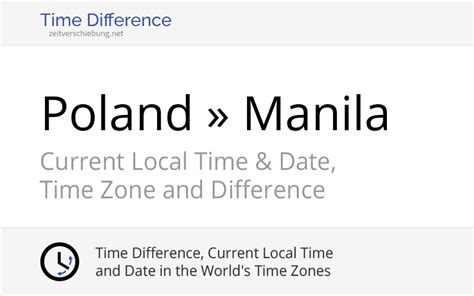 Warsaw to Manila Time .